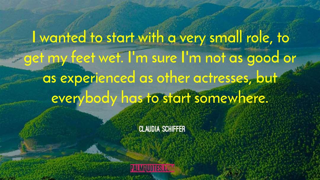 Start Small quotes by Claudia Schiffer