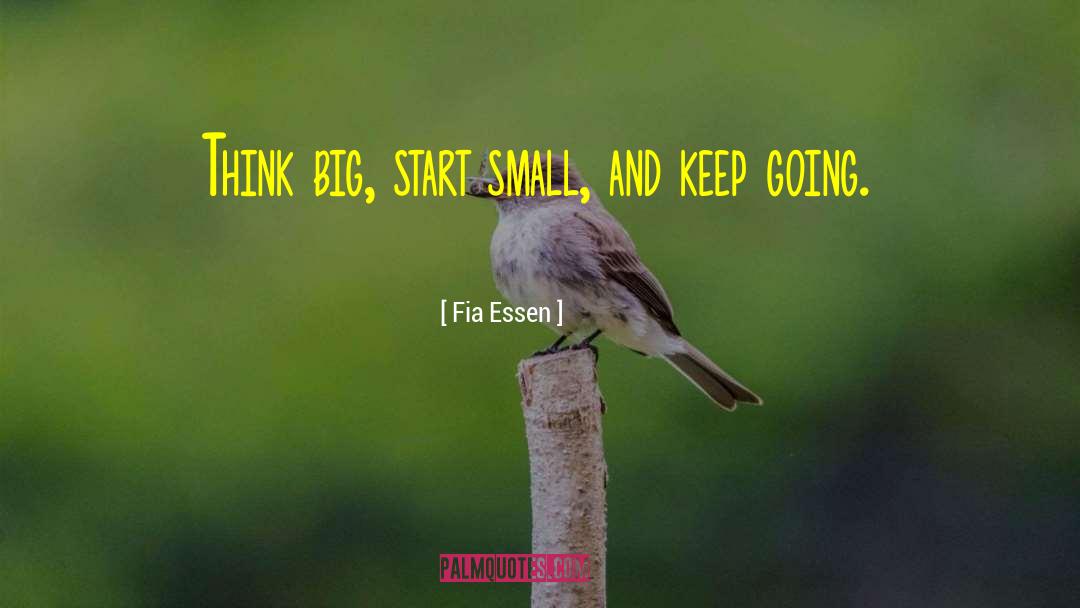 Start Small quotes by Fia Essen