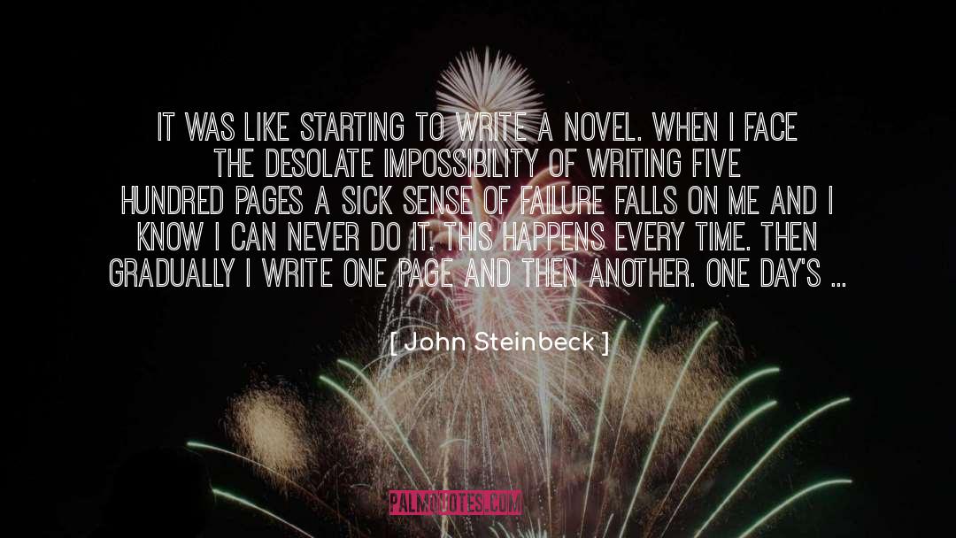 Starting To Write quotes by John Steinbeck