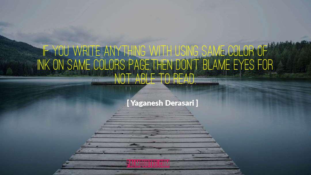 Starting To Write quotes by Yaganesh Derasari