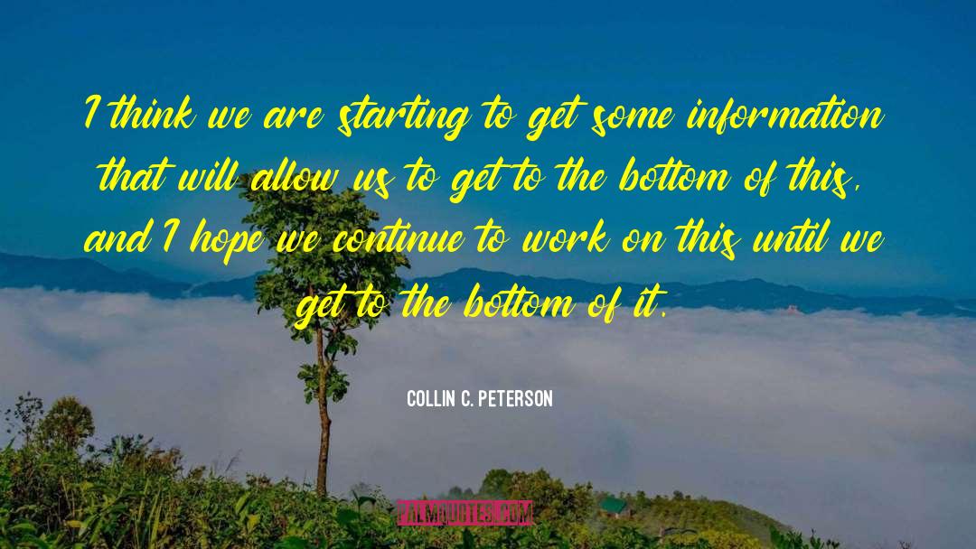 Starting Up quotes by Collin C. Peterson