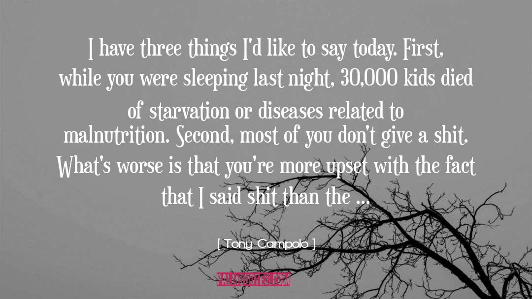 Starvation quotes by Tony Campolo