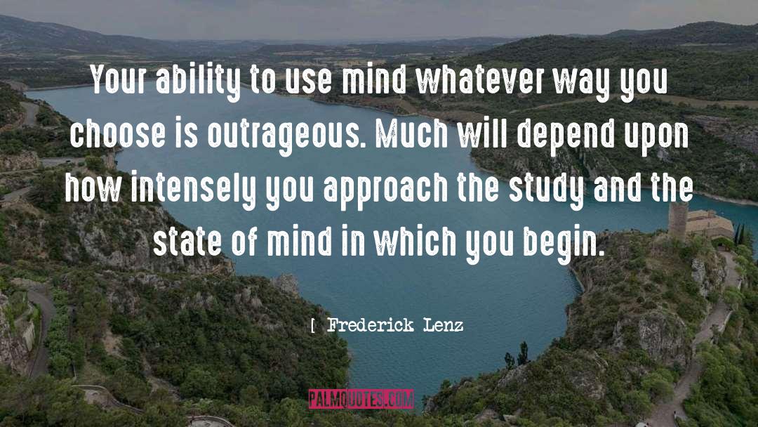 State Of Mind quotes by Frederick Lenz