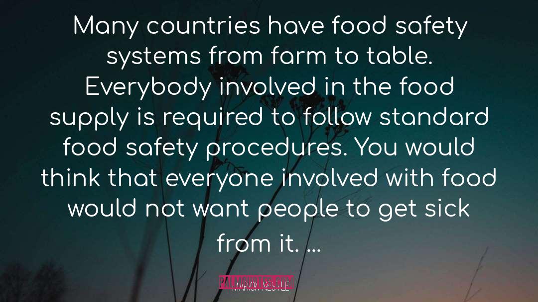 State Safety Food quotes by Marion Nestle