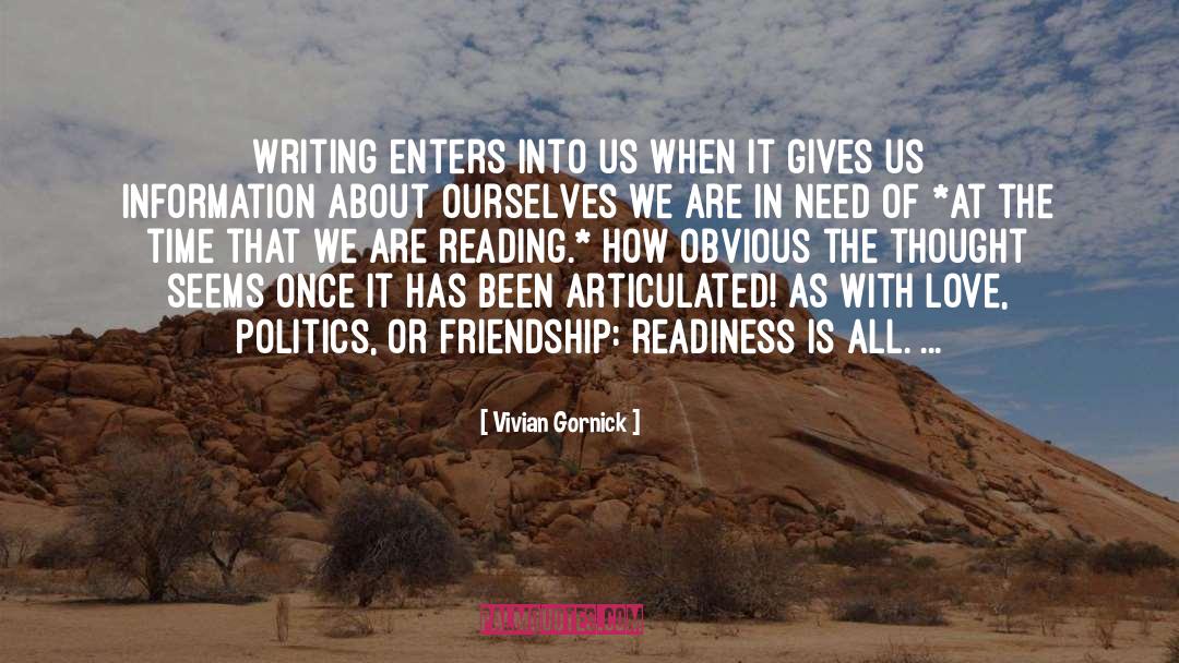 Stating The Obvious quotes by Vivian Gornick