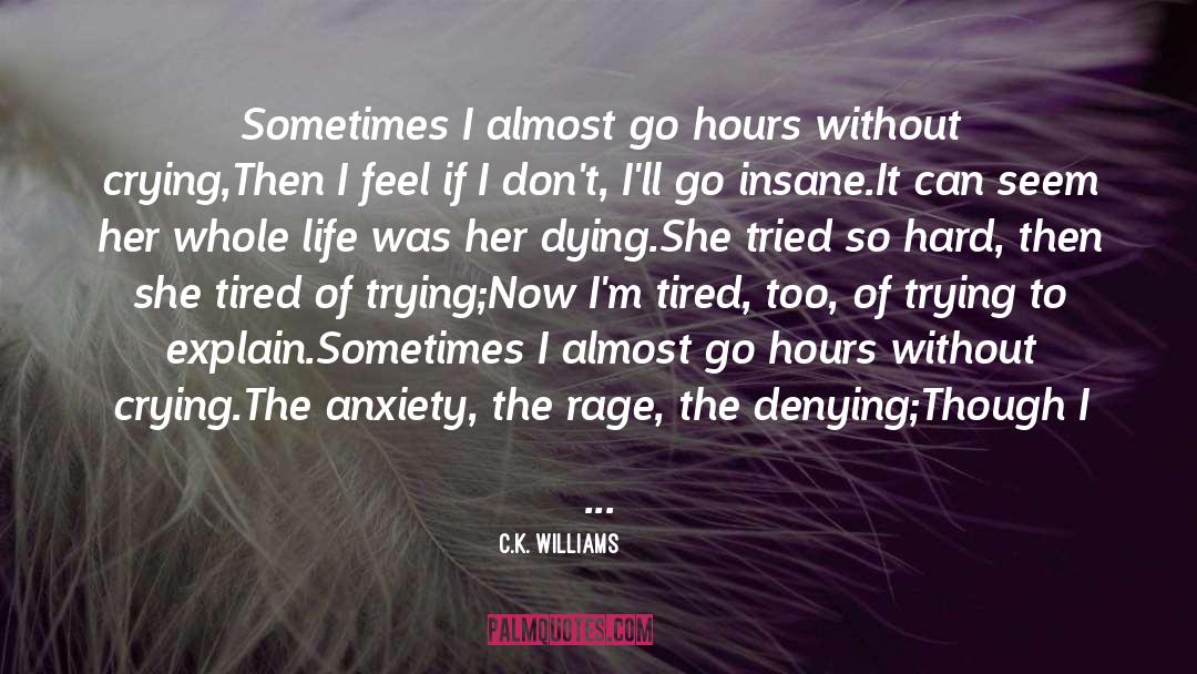 Status Anxiety quotes by C.K. Williams