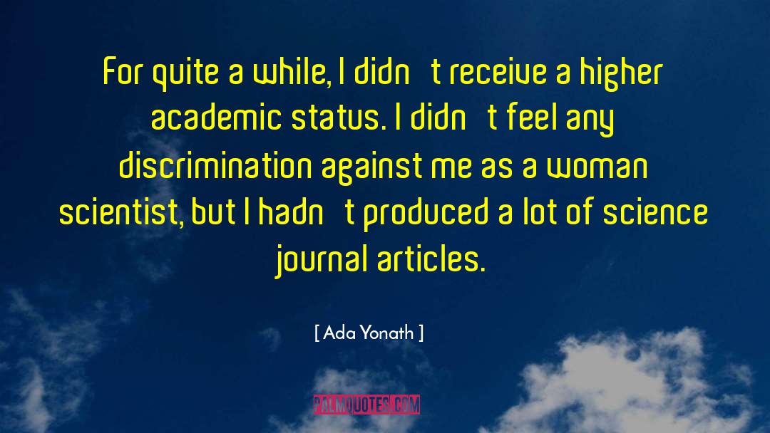 Status Symbol quotes by Ada Yonath