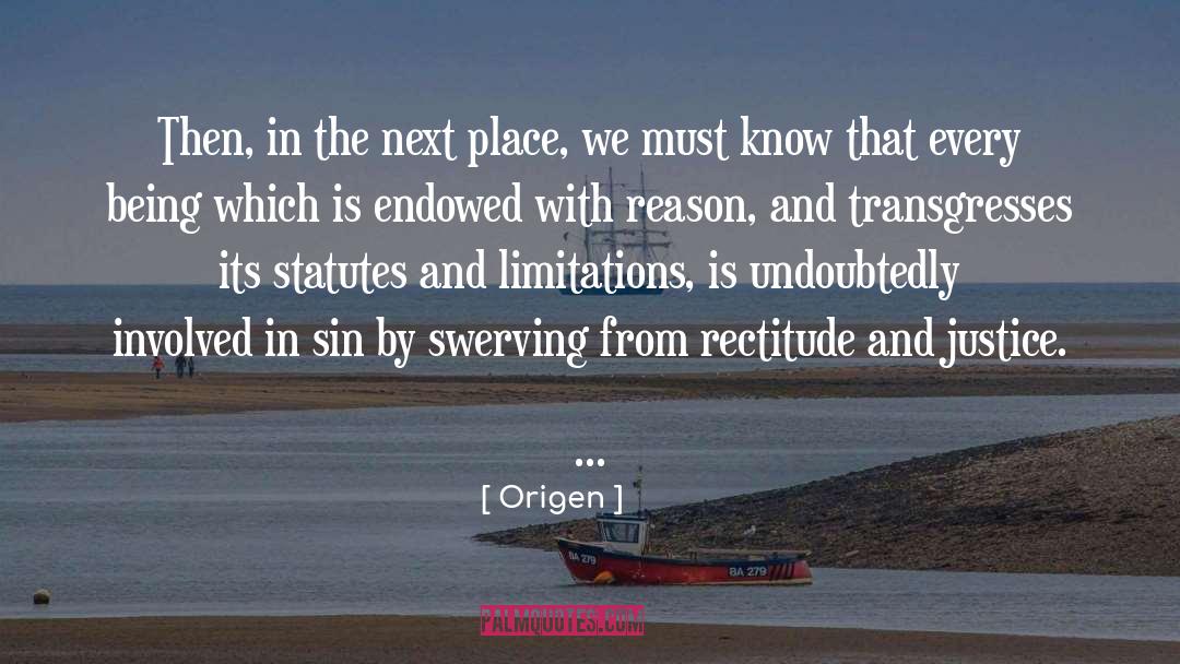 Statutes quotes by Origen