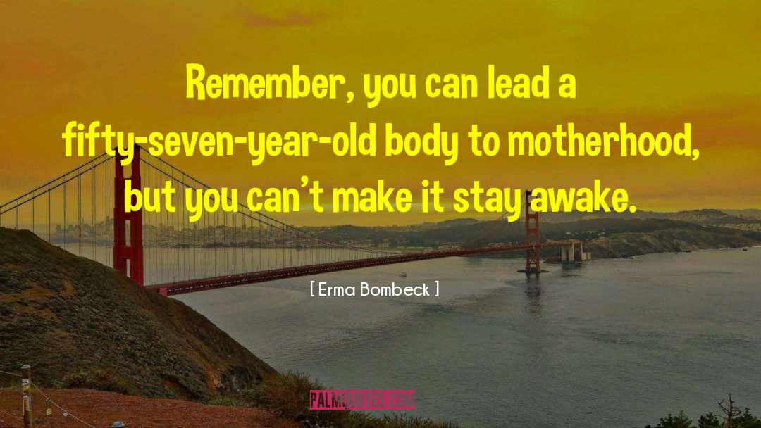 Stay Awake quotes by Erma Bombeck