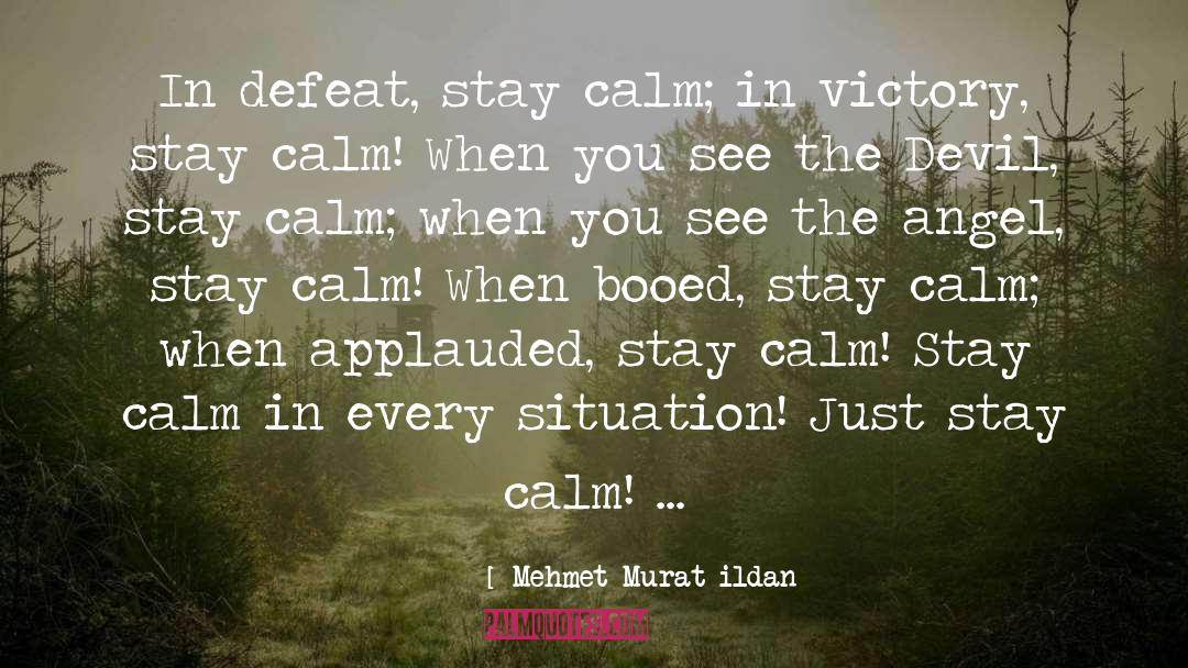 Stay Calm quotes by Mehmet Murat Ildan