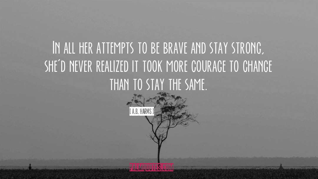 Stay Strong And Fight quotes by A.B. Harms