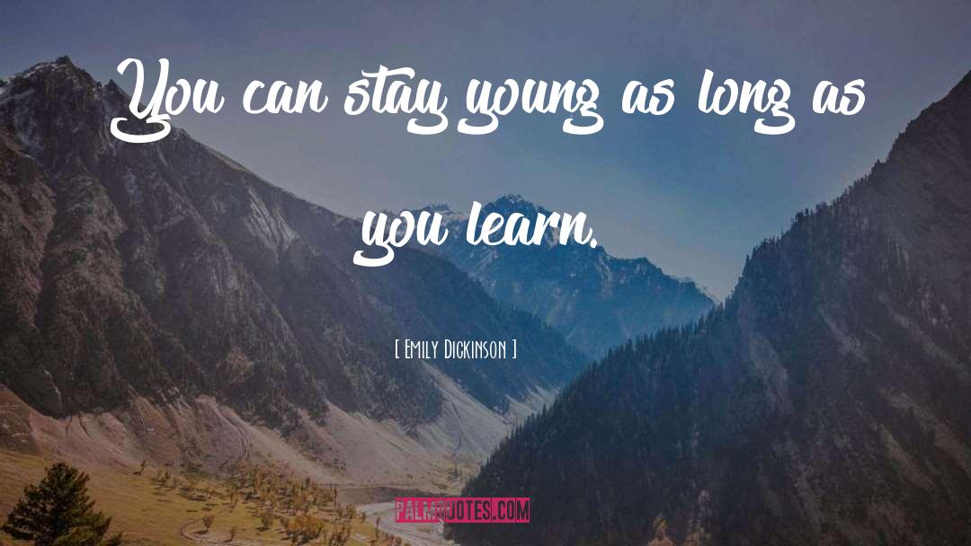 Stay Young quotes by Emily Dickinson