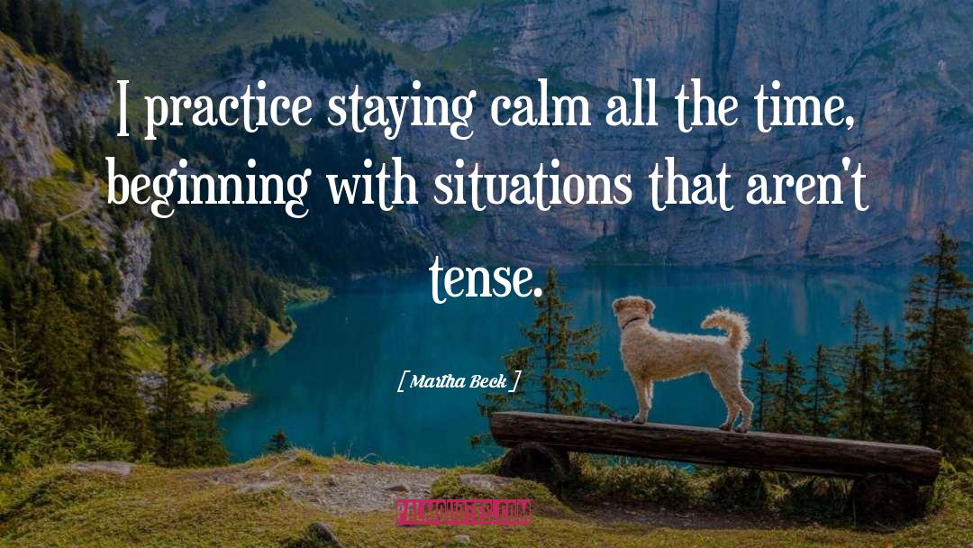 Staying Calm quotes by Martha Beck