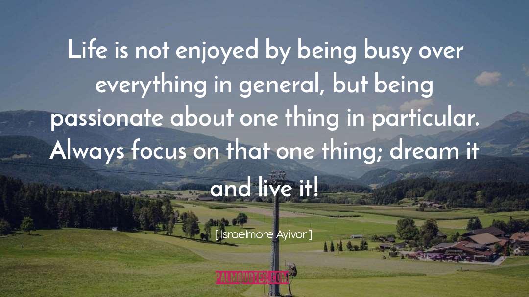 Staying Focused quotes by Israelmore Ayivor