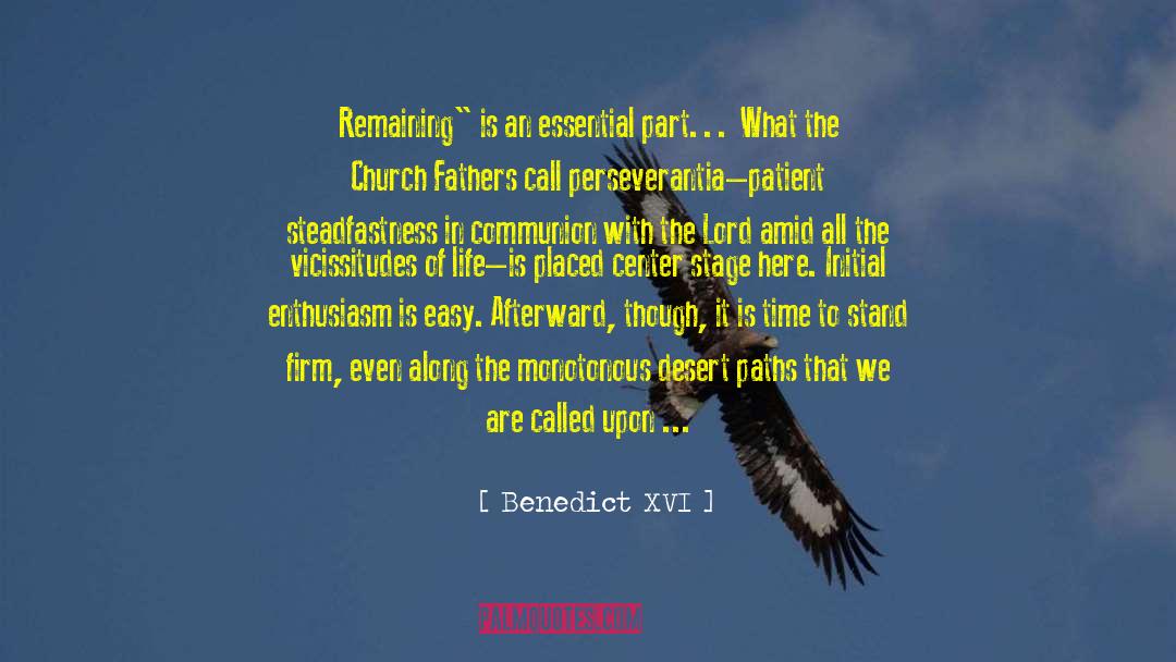 Steadfastness quotes by Benedict XVI