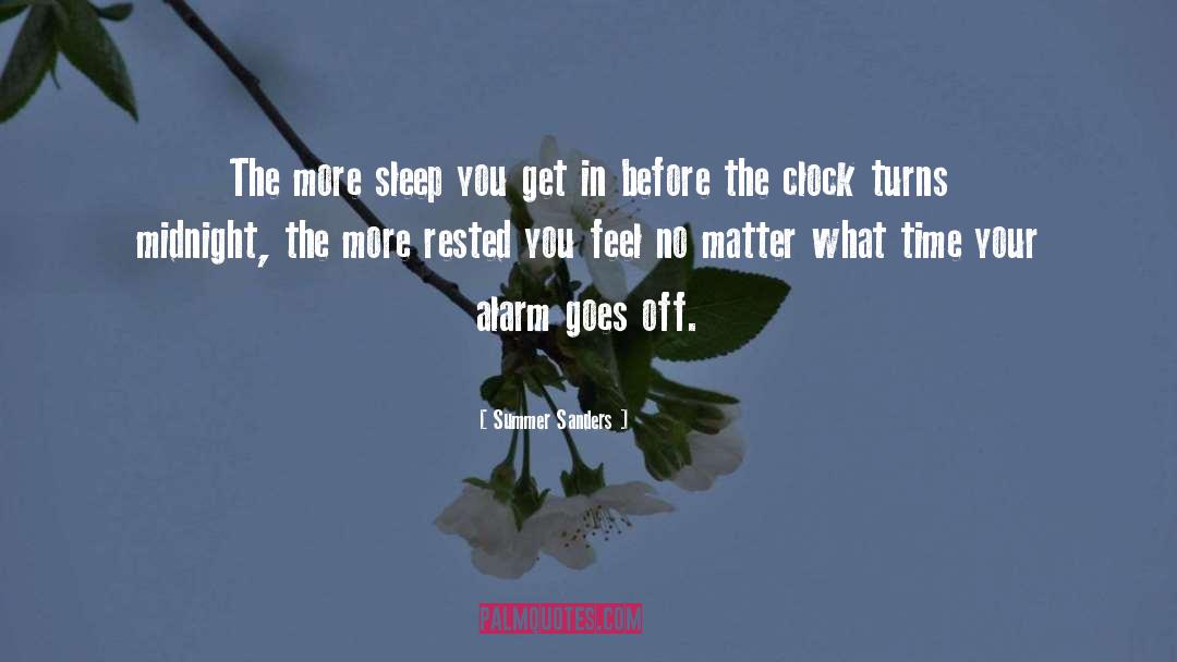 Steens Sleep Clock quotes by Summer Sanders