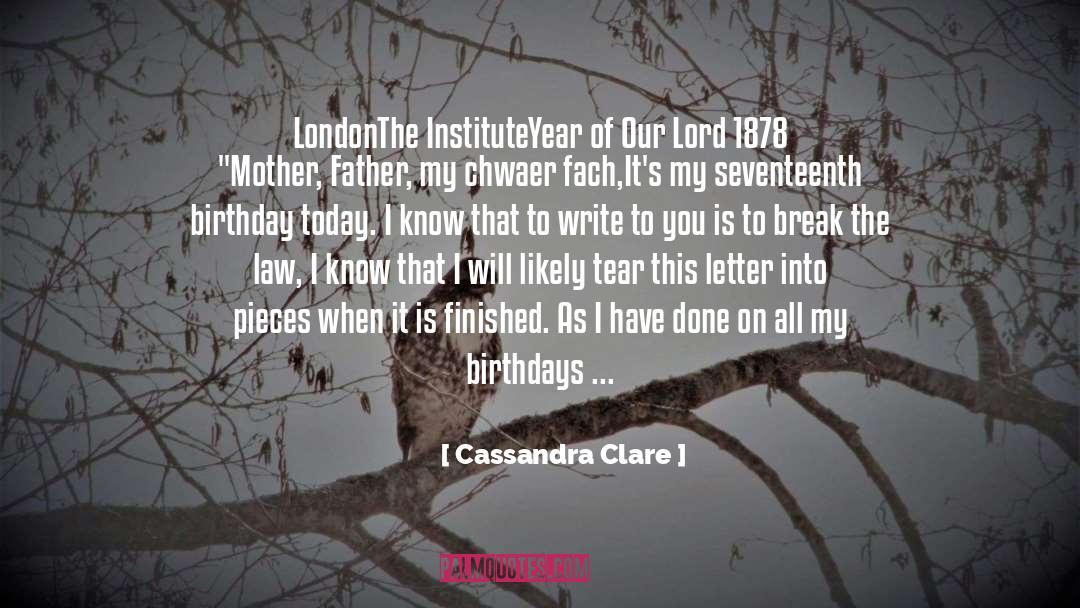 Steingadener Bl Tentage quotes by Cassandra Clare