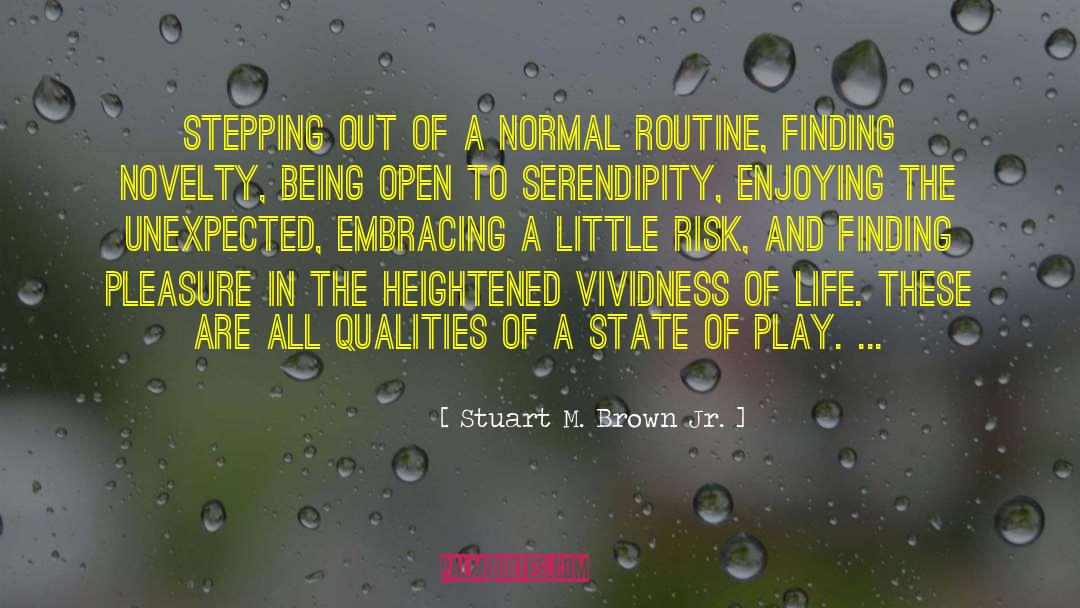 Stepping Out quotes by Stuart M. Brown Jr.