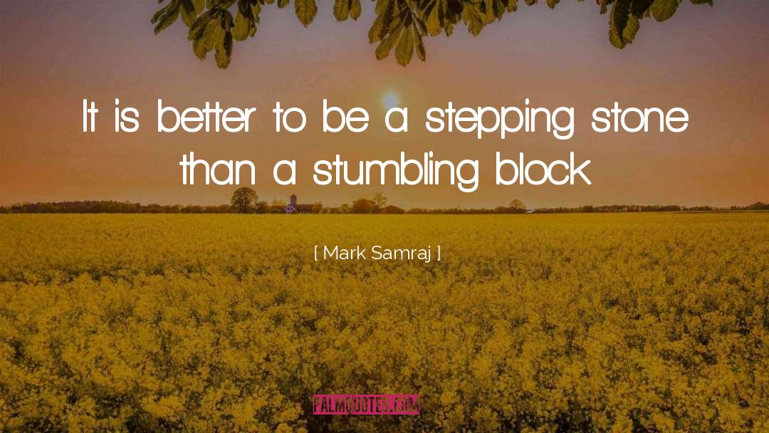 Stepping Stone quotes by Mark Samraj