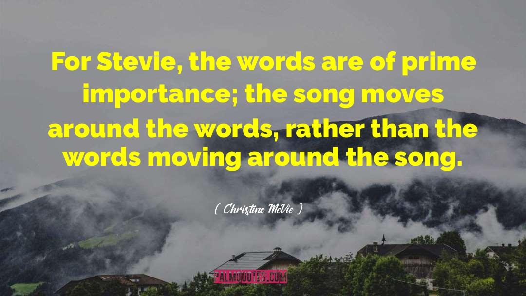 Stevie quotes by Christine McVie