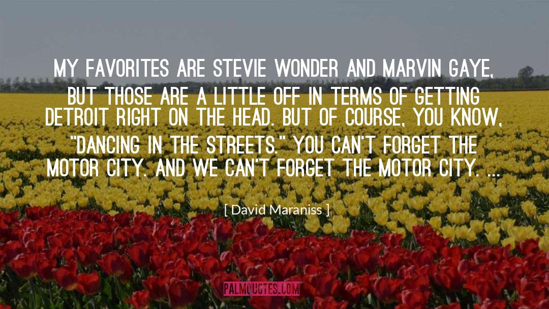 Stevie Wonder quotes by David Maraniss