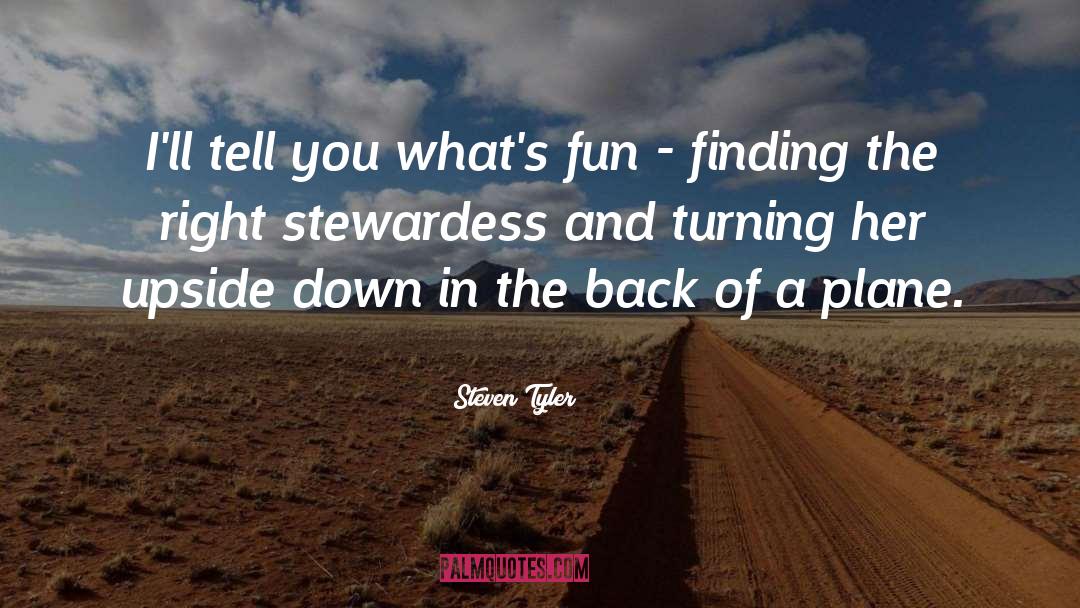 Stewardess quotes by Steven Tyler