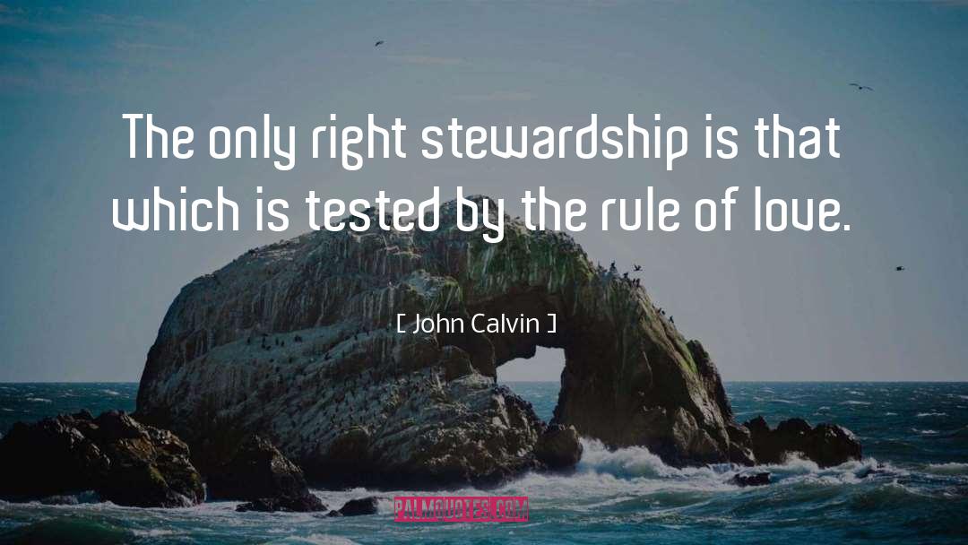 Stewardship quotes by John Calvin