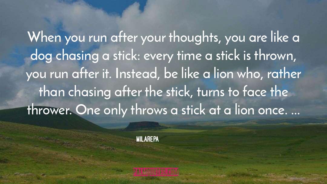 Stick quotes by Milarepa