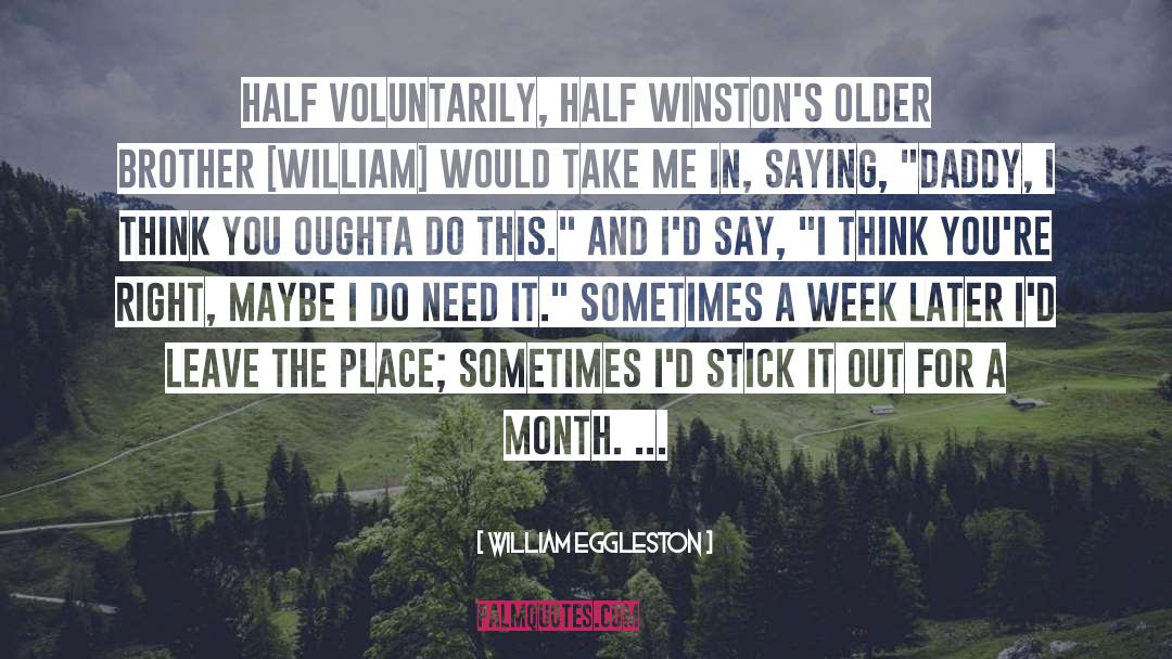 Stick quotes by William Eggleston