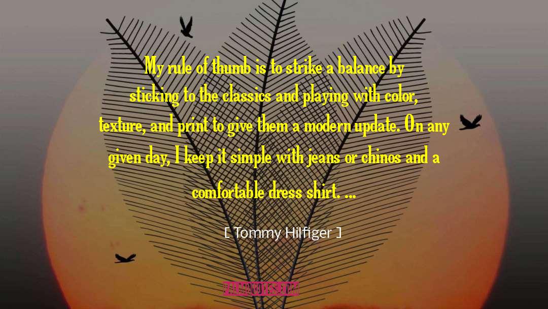 Sticking quotes by Tommy Hilfiger