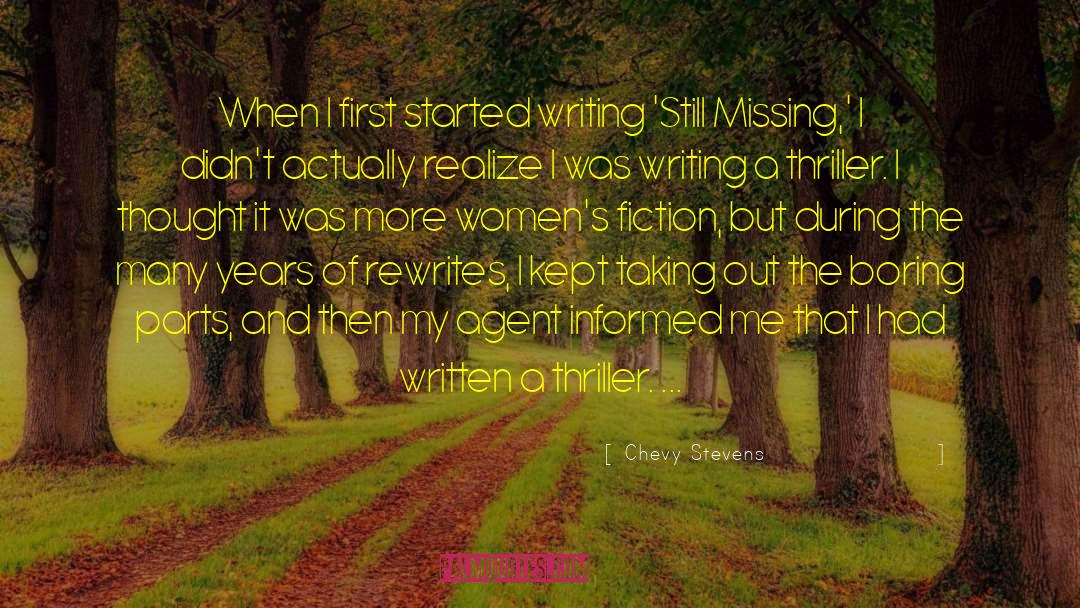 Still Missing quotes by Chevy Stevens