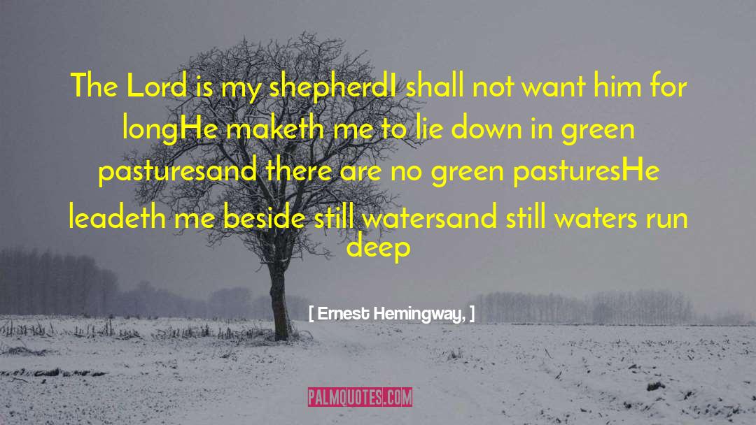 Still Waters quotes by Ernest Hemingway,
