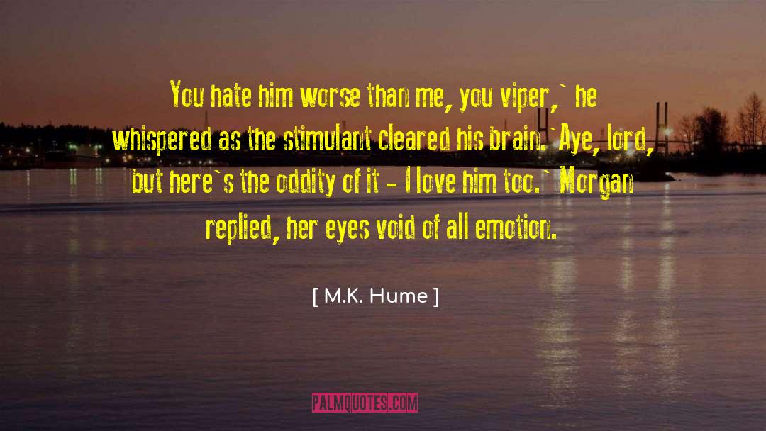 Stimulant quotes by M.K. Hume
