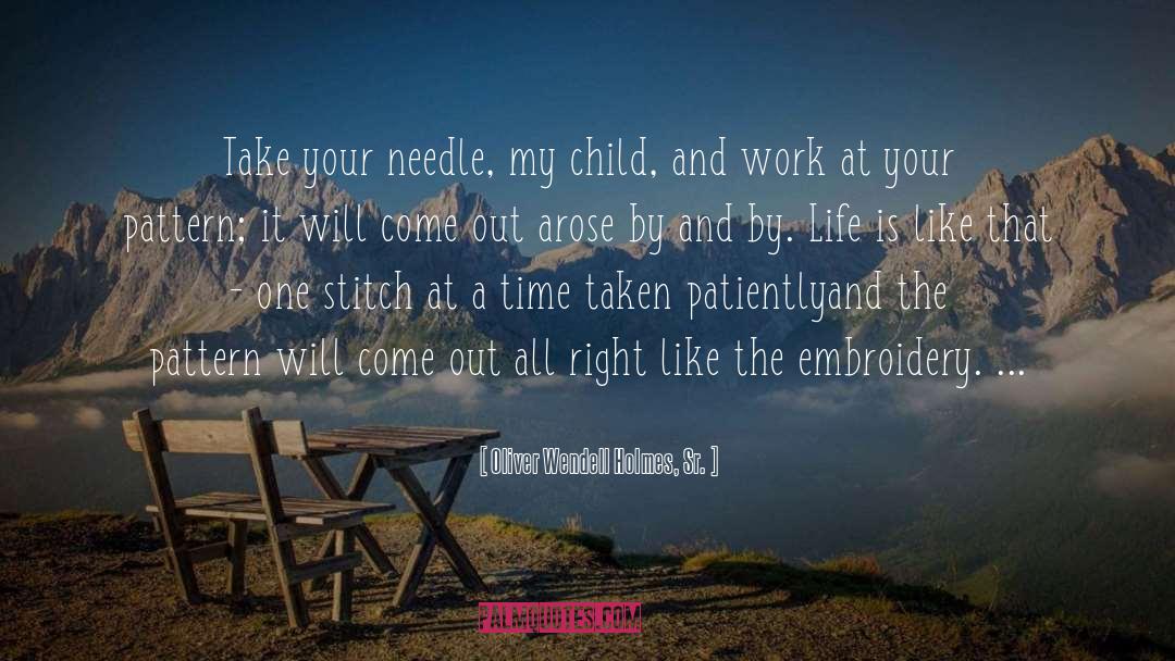 Stitches quotes by Oliver Wendell Holmes, Sr.