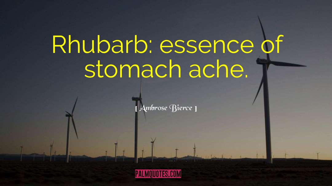 Stomach Ache quotes by Ambrose Bierce