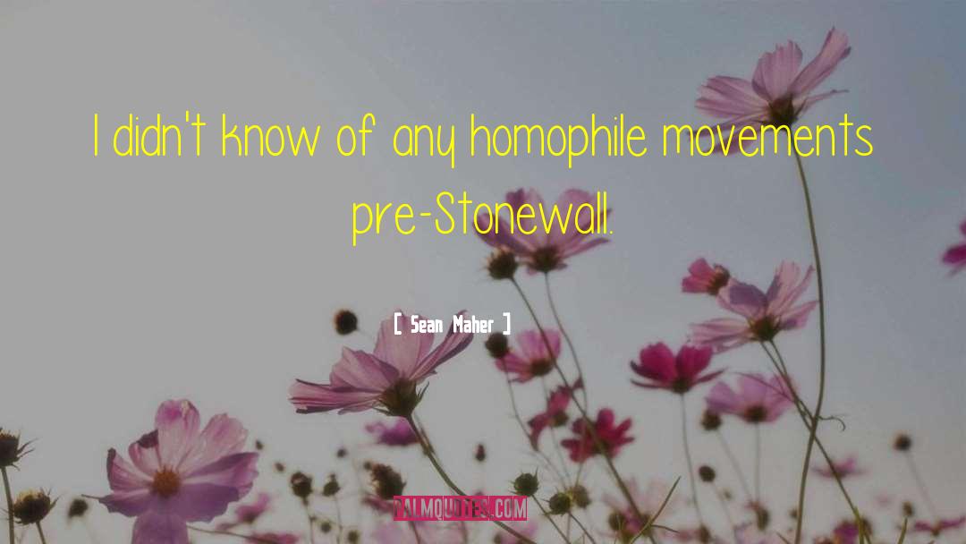 Stonewall quotes by Sean Maher