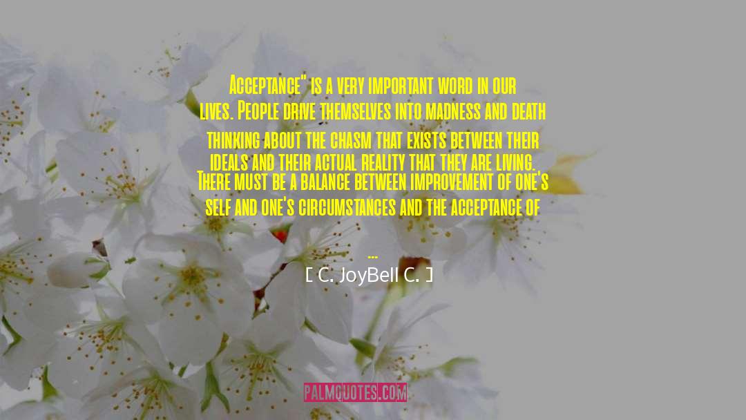 Stop Accepting The Acceptable quotes by C. JoyBell C.