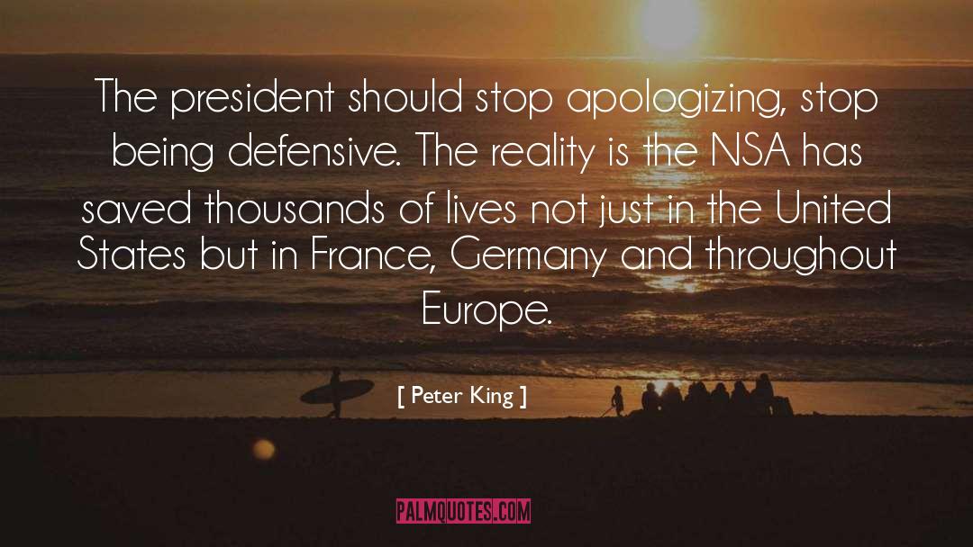 Stop Apologizing quotes by Peter King