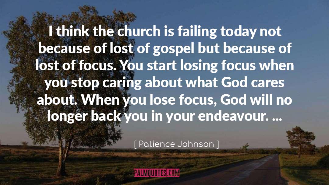 Stop Caring quotes by Patience Johnson