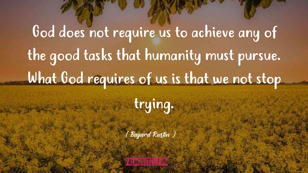 Stop Doubting quotes by Bayard Rustin