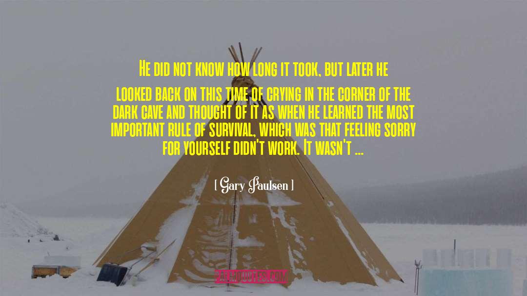 Stop Feeling Sorry For Yourself quotes by Gary Paulsen
