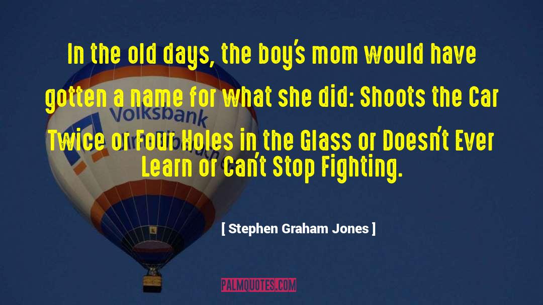 Stop Fighting quotes by Stephen Graham Jones