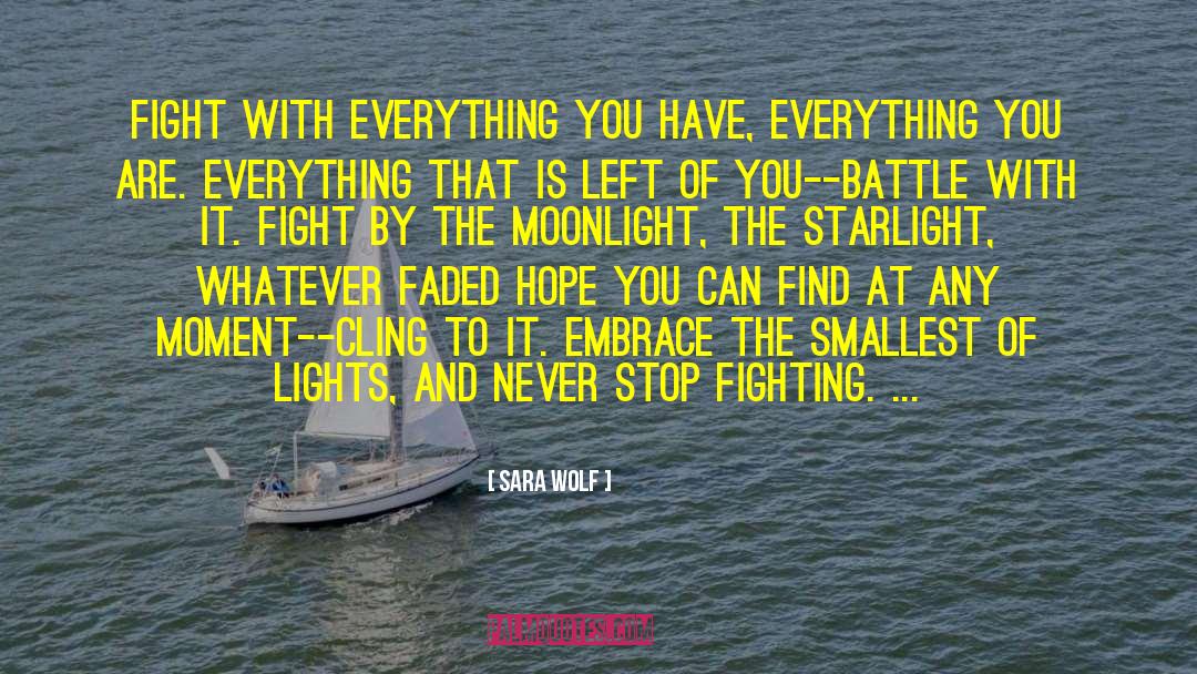 Stop Fighting quotes by Sara Wolf