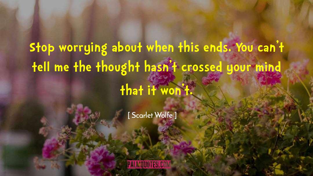 Stop Worrying quotes by Scarlet Wolfe