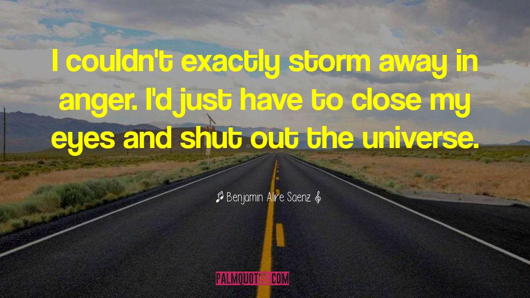 Storm And The Thunderstorms quotes by Benjamin Alire Saenz