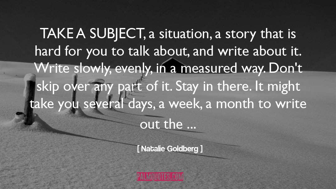 Story Level quotes by Natalie Goldberg