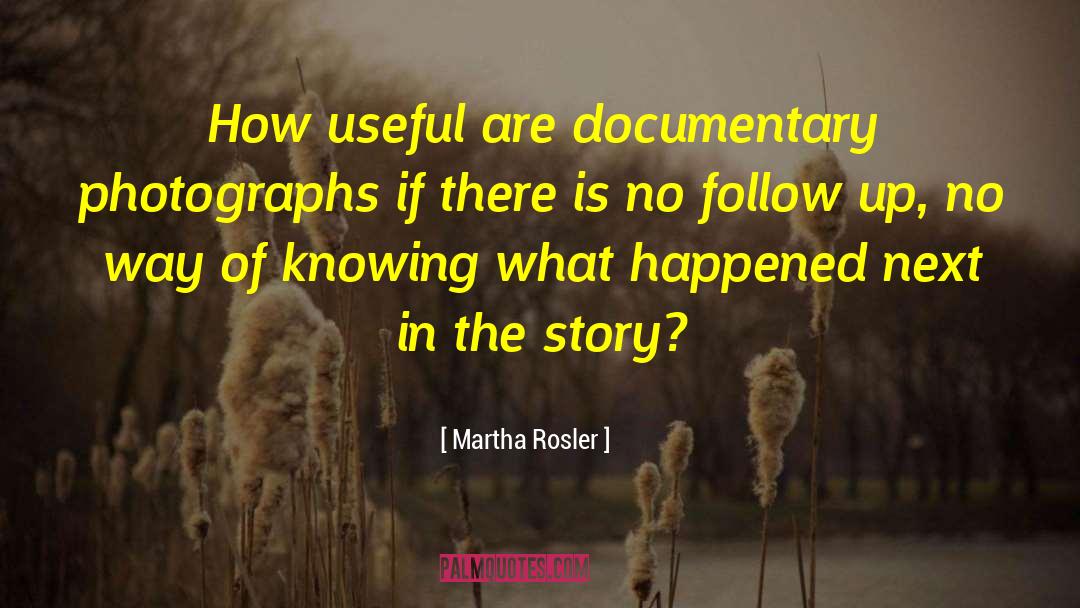 Story Urge quotes by Martha Rosler