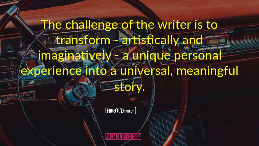 Story Writing quotes by Hillel F. Damron