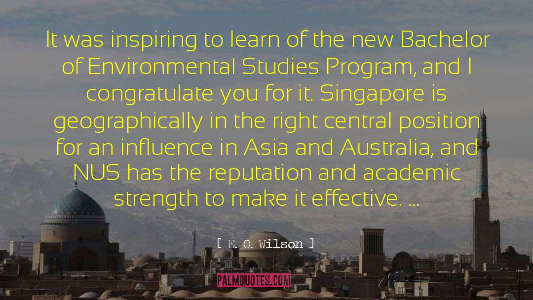 Straaten Singapore quotes by E. O. Wilson
