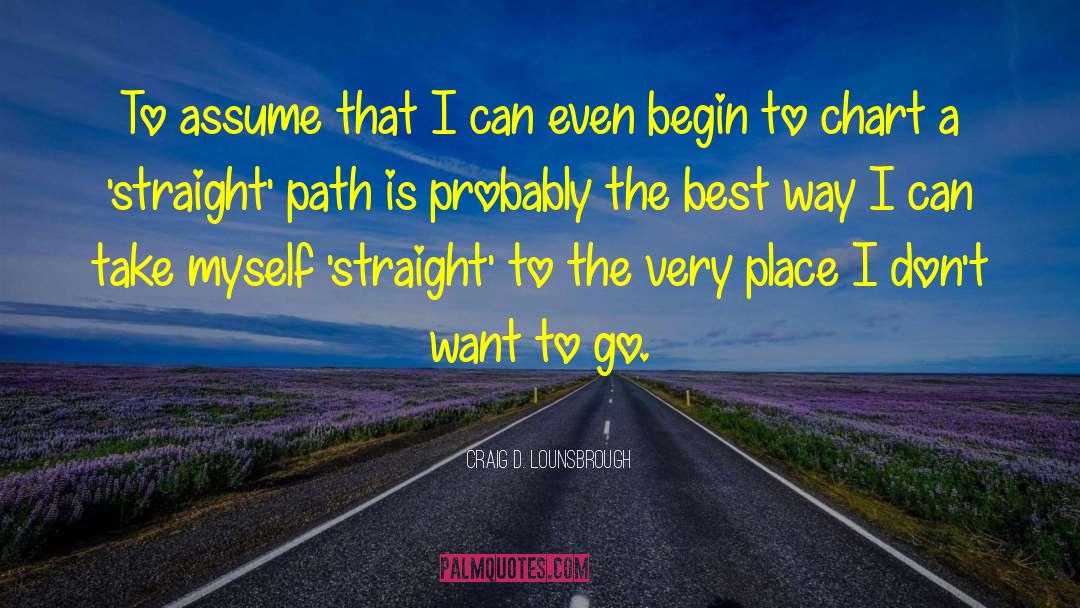 Straight Path quotes by Craig D. Lounsbrough